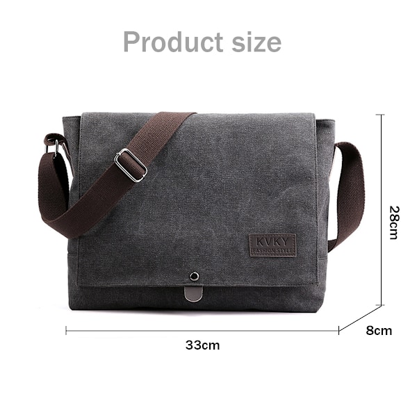 Canvas Vintage Crossbody Väska Axelväska Arbetsväska Casual Multifunktionell Lätt Herrväska