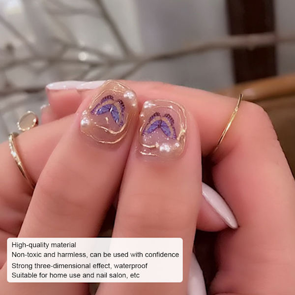 5 st Fjärilsmönster Nagelkonst Dekaler Trendiga Naglar DIY Dekal Manikyr Verktyg