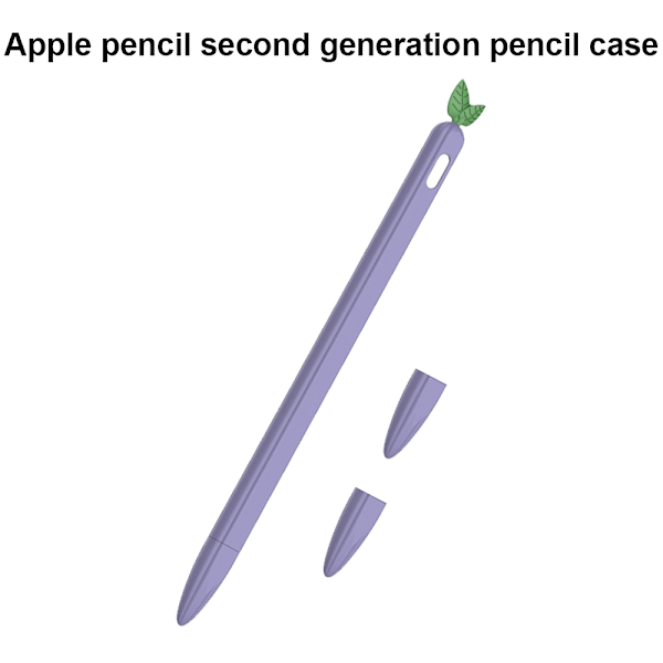 Etui for Apple Pencil 2. generasjon - Søt fruktdesign, mykt silikondeksel