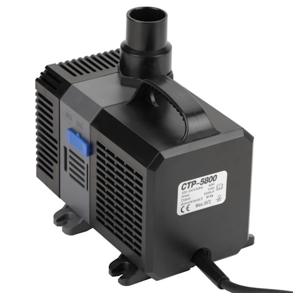 Neddykbar Vannpumpe 5200L/H 40W Akvarium Fiske Tank Damm Fontene Pumpe