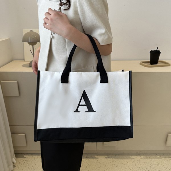 Damväska axelväska stor axelremsväska shoppingväska tote väska estetisk canvas tote söt tote väskor