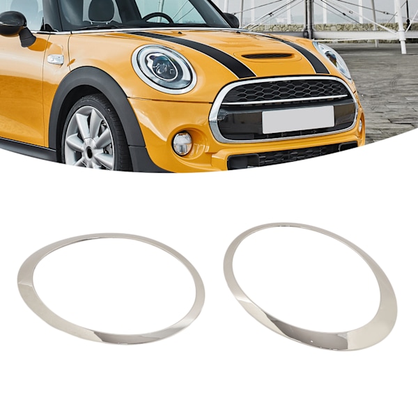 Par Forlygte Krom Trim Ring Forlygte Bezel 51137149905 Udskiftning til John Cooper Works Clubman 2009‑2014