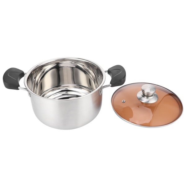 20cm Lille Suppeterin Tykk 304 Rustfrit Stål Saucepan med