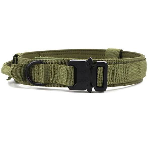Taktisk hundhalsband Militär hundhalsband Justerbar nylon hundhalsband rem handtag tung K9