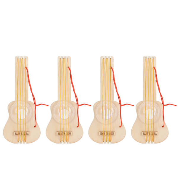 4 stk Gitar Samle Treleke Vitenskapelig Utdanningsmodell for Barn DIY Leke