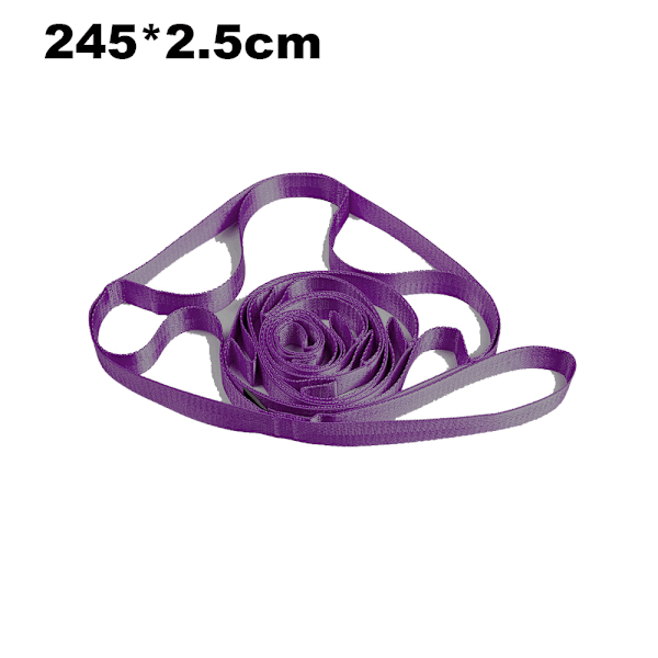 Yoga Strap Strækrem Rehabilitering Multi-Loop Rem Ikke-elastisk Træningsrem til Pilates, Dans