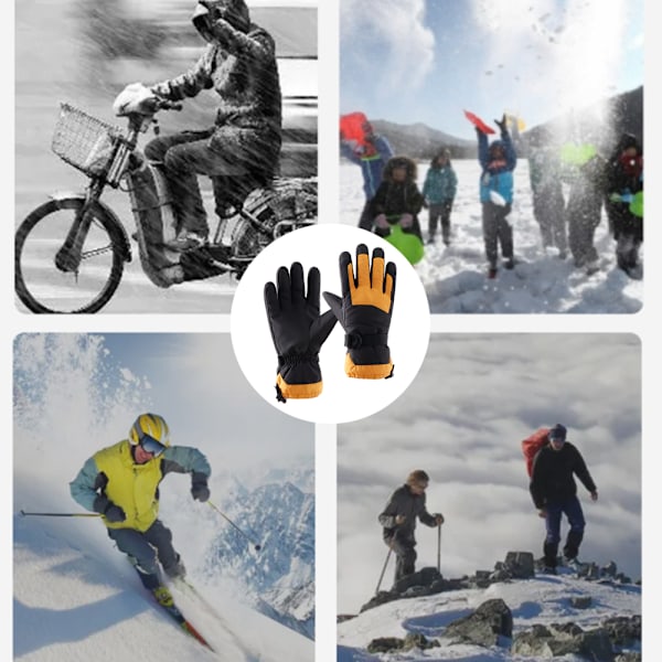 Skihandsker til udendørs ridning, varme plus fløjl, vandtætte, vindtætte, tykke til bjergbestigning