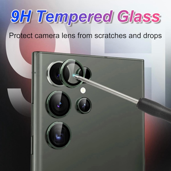 Kamera Linsebeskyttelse til Samsung Galaxy S24 - 9H Hærdet Glas og Transparent Design
