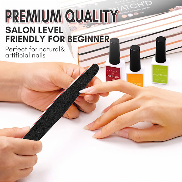 10 stk. Manicure Frosted Papir Dobbeltsidet