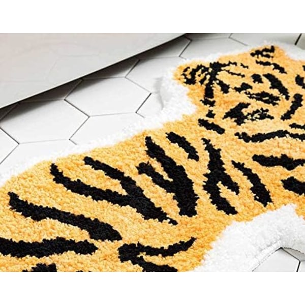 Söta mjuka tigerformade djur Badmatta område Matta för sovrum Badrum Kök Golv Vattenabsorption Halkfri liten matta Dörrmatta Barnrum