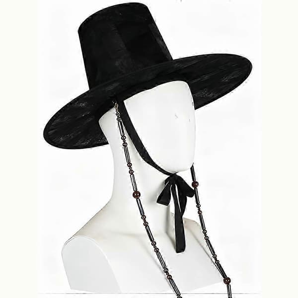 Jinu Hat Dynasty Sorte Halloweenhatte Hunter Jinu Kasket med Perlekæde til Idol Rollespil - Spilhatte Halloween Scene [TT]