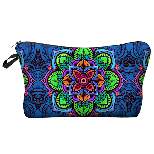 Mandala Trykt Mønster Makeup Taske Kvinders Clutch Taske Multifunktionel Rejsetaske