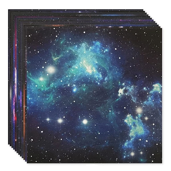 Stjärnhimmel Scrapbook Papper Pad 6x6 tum, Assorterat Mönster, 150 st DIY Dekorativt Korttillverkningshantverk Papper