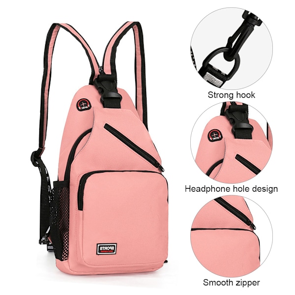 Fritidsväska Oxfordduk Messenger Bag Multifunktionell Ryggsäck Bröstväska Dam Vattentät Stor Kapacitet Ryggsäck