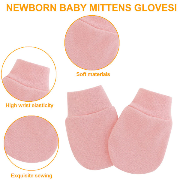 6 Par Newborn Vantar Baby Toddler Handskar Repfria Vantar för Bebisar 0-6 Månader för Pojkar och Flickor