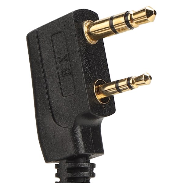 Tvåvägsradio Hörlurar Universal K-Huvud 2-polig Elektropläterad Walkie Talkie Headset med Mikrofon 10-pack