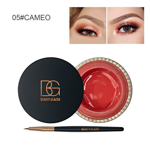Vattentät Eyeliner-borste Makeup-set för ögon, Cameo