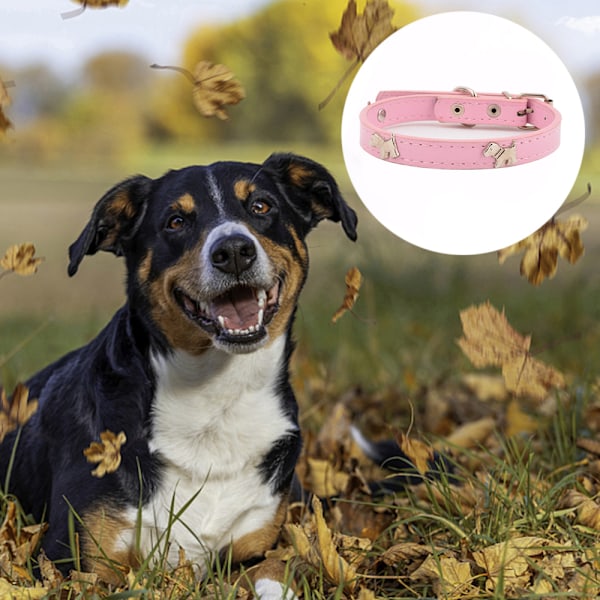 Läderhalsband för hund, högkvalitativt mjukt och smidigt tjockt läderhalsband, lämpligt för stora hundar