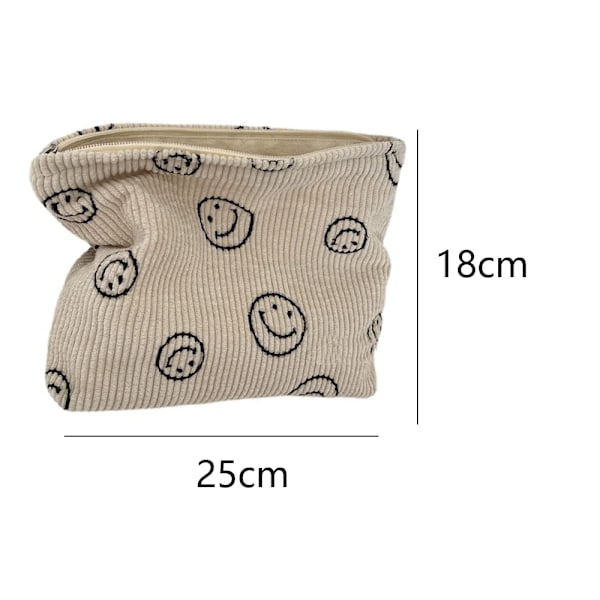 Sminkväska med prickar, Retro Smiley Förvaring Toalettväska