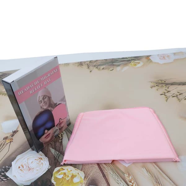 Gel Migrenehette Forfriskende Hodeplagg i Migrenemaske for Lindring - Rosa