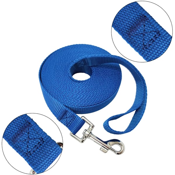 Nylon Treningsline for Hunder i Små, Medium og Store Størrelser, Hundeline/Valpeledning for Lydighet og Tilbakekallingstrening, Camping