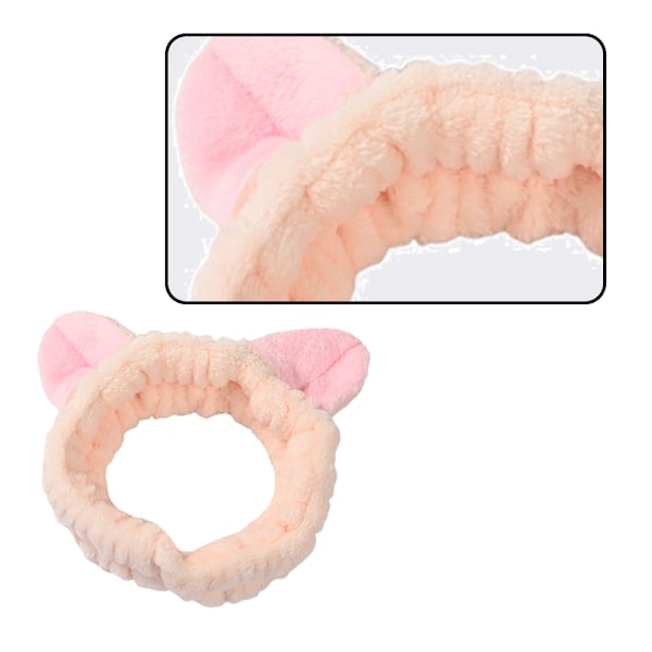Pluss Katt Hodebånd Myk Stretch Fuzzy Cosplay Kostyme & Hårtilbehør Vask Ansikt Dusj