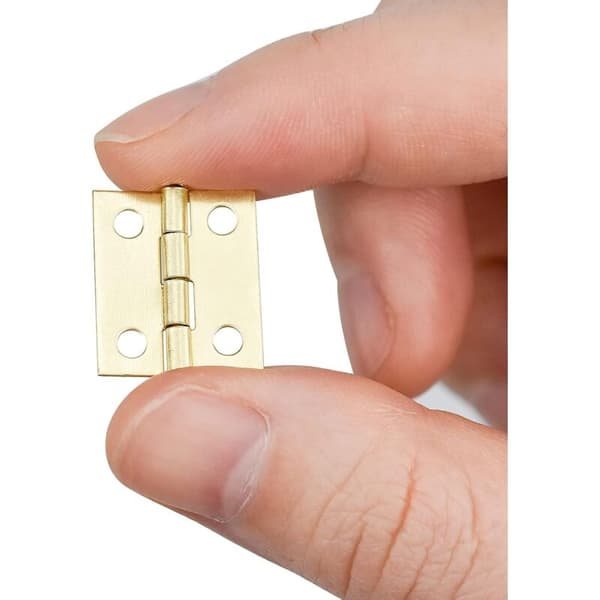 60 stk. miniaturehængsler, messing mini hængsler, små hængsler til æsker med 240 stk. skruer til DIY-æske model J