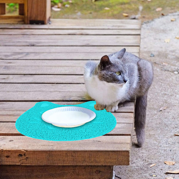 Sød Kat PVC Foder Skål Pad Anti-Skrid Foder Måtte til Hund Kat Hvalp