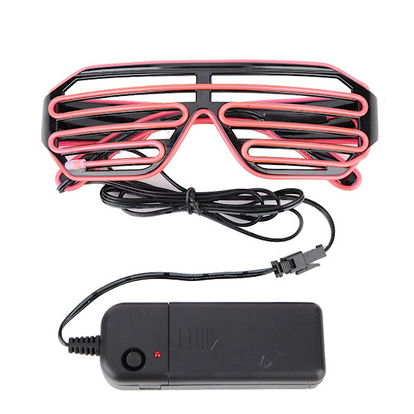 EL Wire Flash Glass LED Lysende Briller Fluorescerende Dansefest Rekvisitt (Rosa)