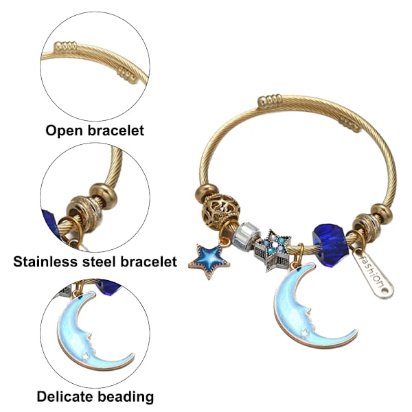 Armband i rostfritt stål, smycken, presenter till flickor, förbered dig för jul