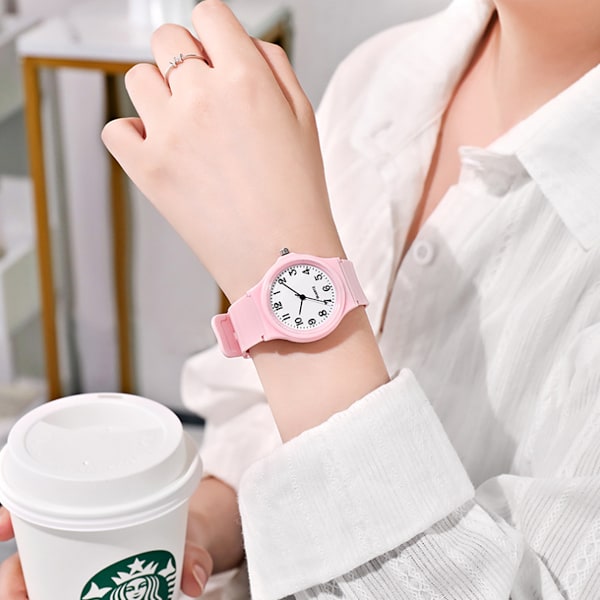 Armbåndsur, Mote Enkel Kvartsur Vanntette Mini Ultratynne Analog Ur for Studenter