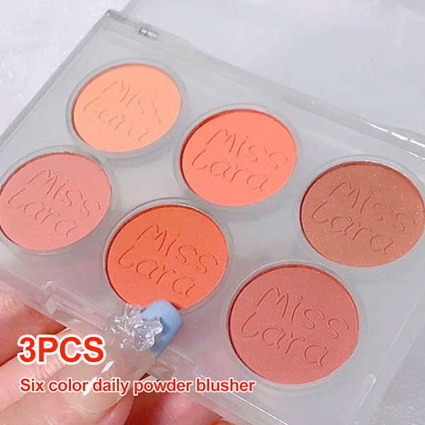 3 stk. pudderrougepalette, kontur og highlight pudderrougepalette mat pudderrouge