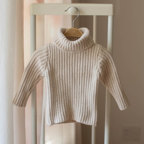 Turtleneck extra tjock tröja baby basplagg för att hålla varmt