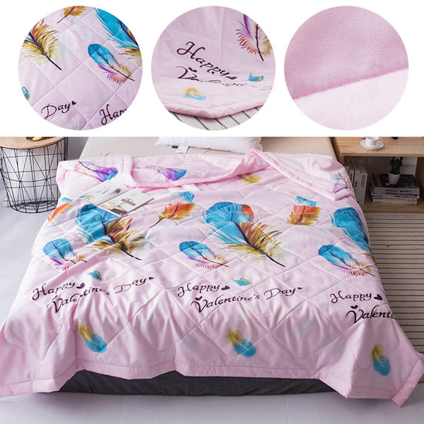 Tvättad Queen Summer Air Conditioning Comfoter Quilt Blanket (M)
