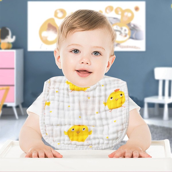 Babyhaklappar, Pojke/Flicka Salivahaklapp, Mode Bomullsbib, Absorberande Bib, Kan Effektivt Skydda Bebisens Känsliga Hud (6st)