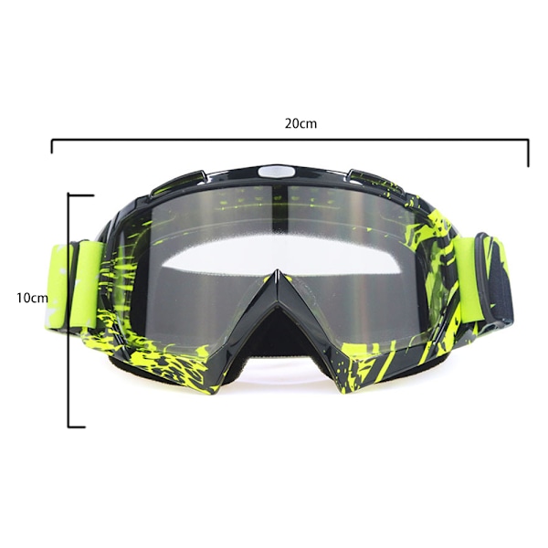 Cykel motocross goggle bøjelig anti-reflekterende blød pude skigoggles