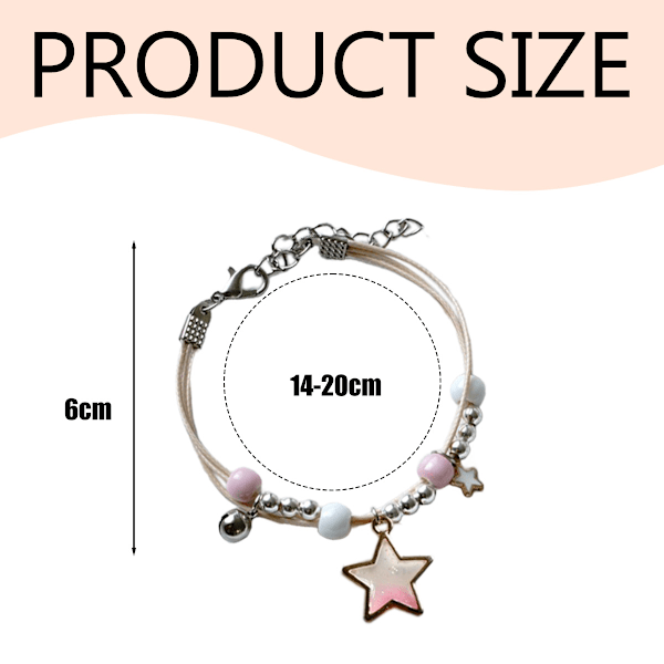 6 stk. Butterfly Armbånd Kvinders Butterfly Moon Stars Shell Alt Armbånd
