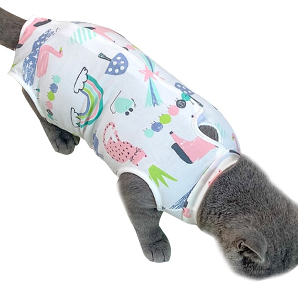 Anti-slick husdjurskläder, kattkläder, kattkläder efter operation, kattkläder med söt design