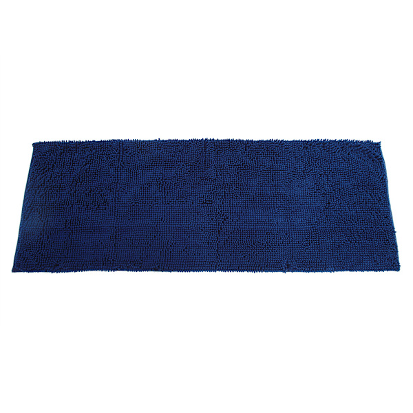 Chenille Halkskyddande Vattenabsorberande Halkskyddande Matta Badrum Vardagsrum (Mörkblå)
