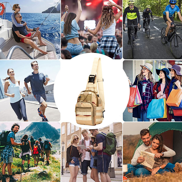 Ryggsäck för utomhusbergsklättring, bröstväska, messengerbag, vandring, unisex