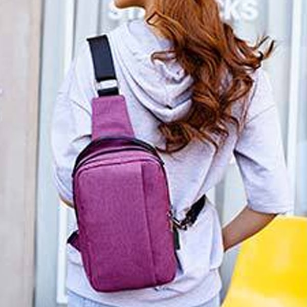 Slingväska för män och kvinnor, enkel axelväska, casual messenger sling bröstväska
