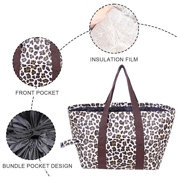 Blød Stor Utility Tote, Foldbar Genanvendelig Opbevaringspose Termisk Tote Taske til Kontorarbejder Picnic Vandreture Strand Fiskeri