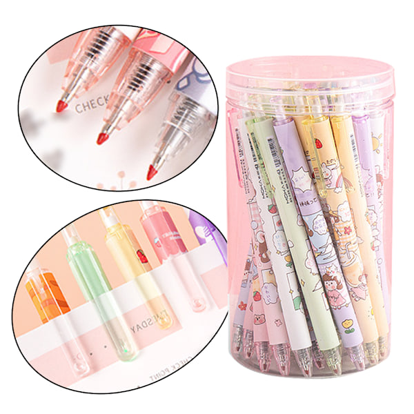 Gelblæk Rollerball Penne, Sort Blæk, 0,5 mm, Glat Skrift
