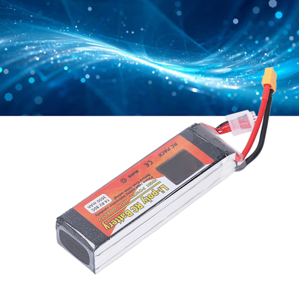 3500mAh Lipo Batteri 80C Urladdningshastighet 14.8V 4S XT60 Kontakt RC Batteri Ström för RC Helikopter Bil