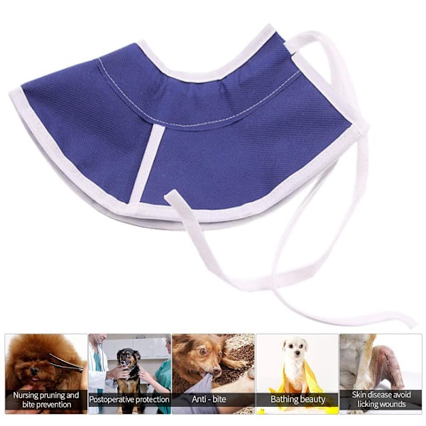 Hundhalsband Justerbar Husdjurshalsband Husdjursåterställningskrage Bekväm Husdjurskrage Halsband Skyddskrage för Efter Kirurgi Anti-Bite Lick Sår Läkning Säkerhet