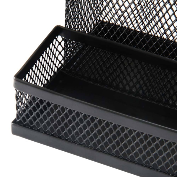 Penholder til skrivebord, Mesh skrivebordsarrangør kontorartikler, Blyantsholder arrangør, Postarrangør, Papirclipsholder