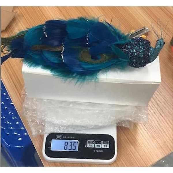 Christmas Tree Decorations Christmas Decorations Christmas Tree Simulation Three-dimensional Peacock Christmas Crafts Natural Feather Hanging Ornament