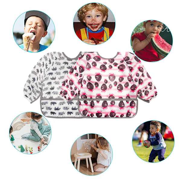 Långärmade Babysalladar, Spädbarnssalladar För Att Äta, Plast Salladar, Babysalladar, Avvänjningssallader, Smock Salladar