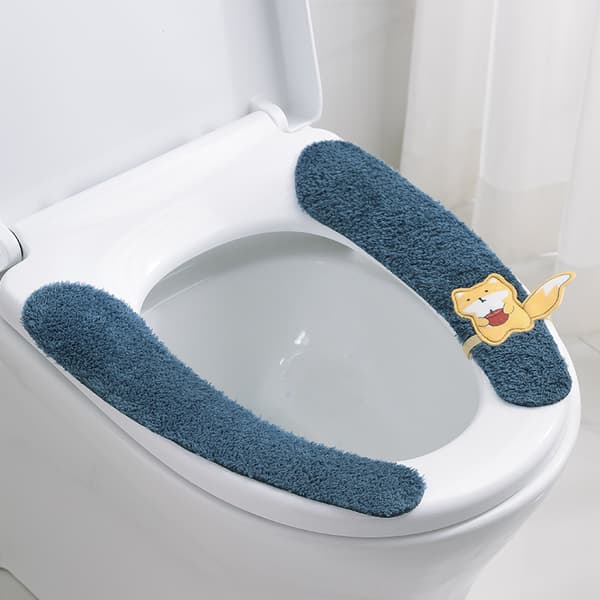 4-pack Thicker Soft Toilet Seat Covers with Handle for Toilet Seat