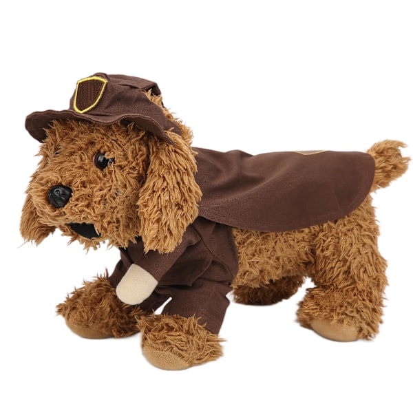 Hundkostym Rolig Hund Julkläder med Hatt för Små och Mellanstora Hundar HolidayM